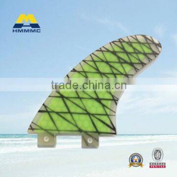 Green carbon reinforce honeycomb surfboard fins