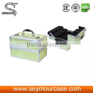 Cosmetic Makeup Accessories Aluminum Train Case