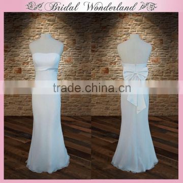 Top quality fishtail long white prom dress