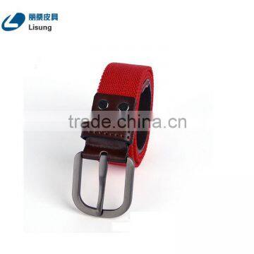 Top Quality Genuine Leather Canvas Fabric Belt For Women photo-4