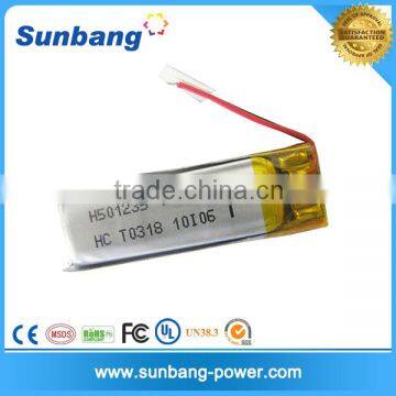 OEM welcomed li-polymer battery cell 3.7v 165mah 501235