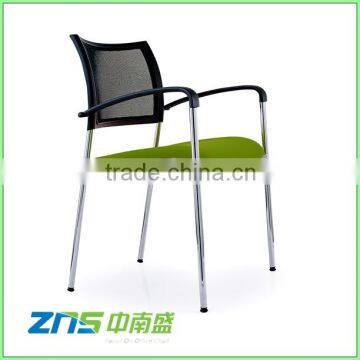 827BHP chrome stacking arm chair with armrest