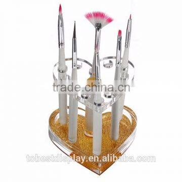 Heart shape container, makeup brush holder, writing brush display stand acrylic