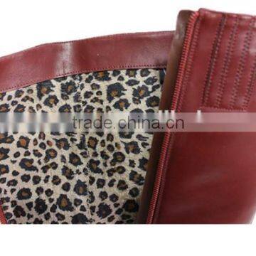 2015 New Arrvial Luxury Black Leather Thigh High Boot