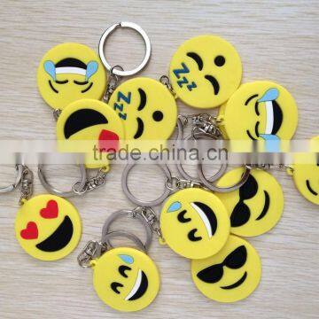 Emoji Printed Promotional Soft PVC Keychain