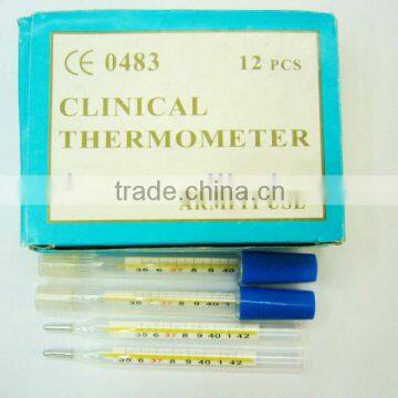 High Quality Good Price Medical Glass Mercury Armpit Clinical Thermometer DT-12L