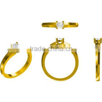 3d ring models CZ Diamond jewellery