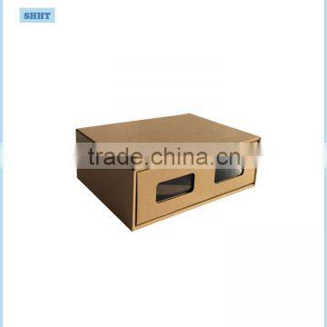 hot sale packaging folding shoe paper box with clear window