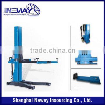 low cost hydraulic single column vehicle lift