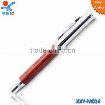 Modern design engraved metal and wooden gift gel pen