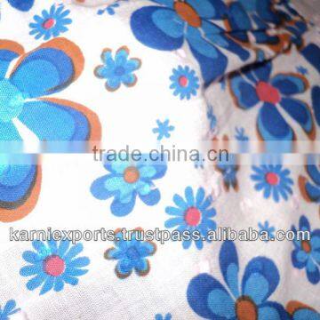 FLORAL PRINT COTTON FABRICS BLUE TERQUISE FL jaipur terquise screen prints spring summer prints fabrics for garments skirtspareo