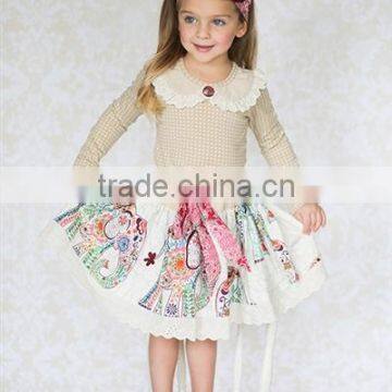 Clothing for sunny girl boutique baby children dress wholesale oem dress for girl