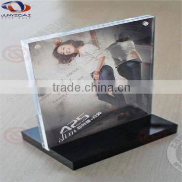 Customized tabletop acrylic magnetic sign holder