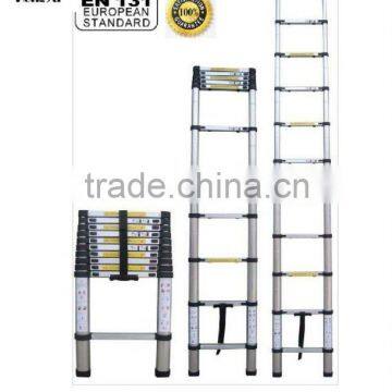 aluminum telescopic ladder with Unique Integral Safety Stabiliser and Heavy Duty Carry Bag