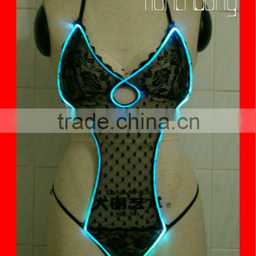 RF Remote Fiber optic night club girl wear 2016 hot