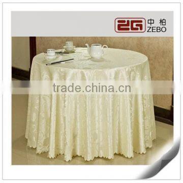 5 Star Hotel Used 100% Polyester Jacquard Fabric Fancy Wedding Table Linens