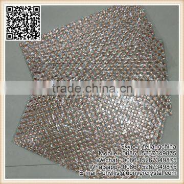 Costume Accessories Champagne Lron On Aluminum Mesh Trim Sheet