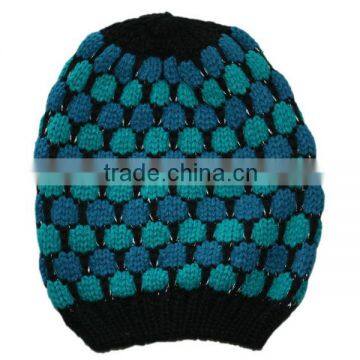 2014 fashion popcorn knitted import hat beanie for women