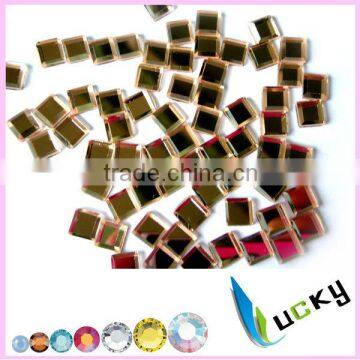 3x3mm square shape hotfix dmc rhinestone light peach color