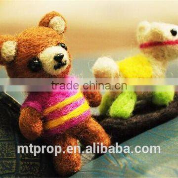 Wholesale Needle Felting Crafts The Bear With A Trojan Woolen Diy Accessory