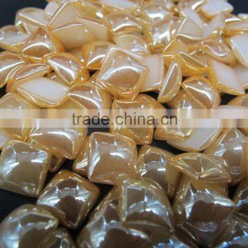 4mm 6mm 8mm squared design lt peach color ceramic iron on beads for africa market