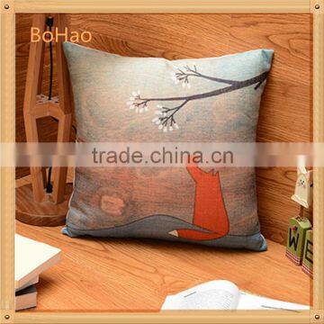 Printed Fox Pillow Covers Home Decor Seat Cushion