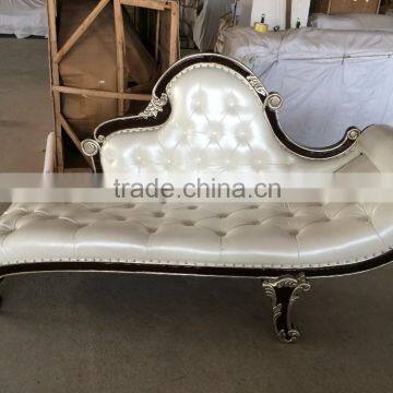 Luxury white chaise lounge bedroom furniture, antique furniture supplier