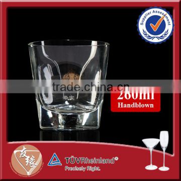 triangle shape decaled 9oz unique whisky glass tumbler cup