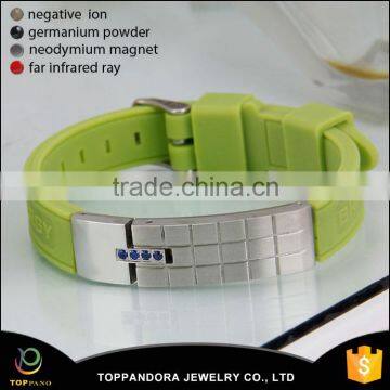 hot sale OEM design Mans Silicon Wristband various ultra soft texture magnetic silicone bracelet