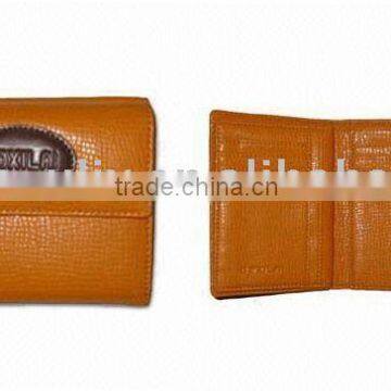 Women's Wallet with Button and Two Mesh Pockets