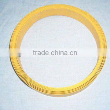 Yellow PVC edge banding extrusion