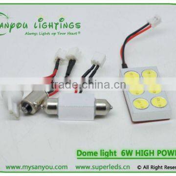 Super bright car led light 6W high power roof/ceilling light