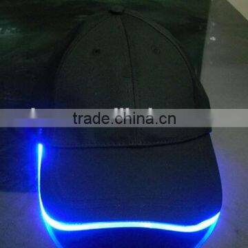 hot selling optical fiber baseball cap led light baseball cap