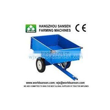 2 Wheels Tractor Dump Trailer 1500Lb. Capacity 17cu Utility Dump Trailer for ATV photo-3