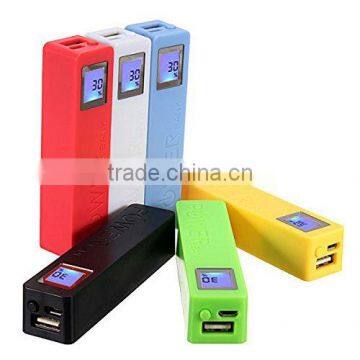 LCD display perfume style ABS shell 2600mah new power bank