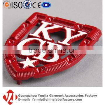 Fashion Enamel Hollow Badge Shape Metal Tag Label Logo with Pins