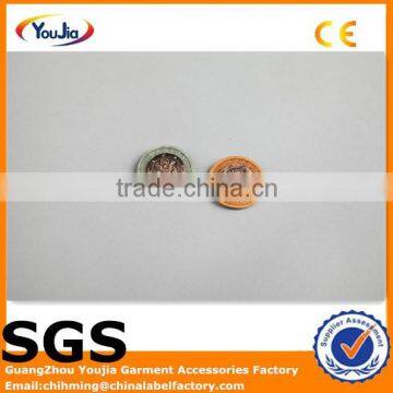 Die Cut Brown Round Garment Metal Leather Patch Manufacturer