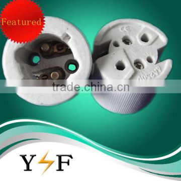 White electric ceramic b22 holder