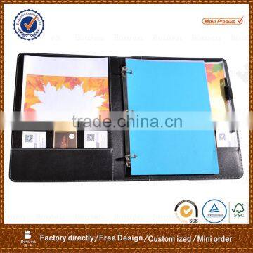 Leather Folder With 3 Ring Binder/organized File Folder photo-3