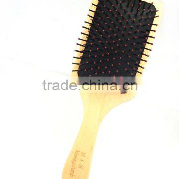 manufacturer cheap wooden teeth wooden handle hair brush