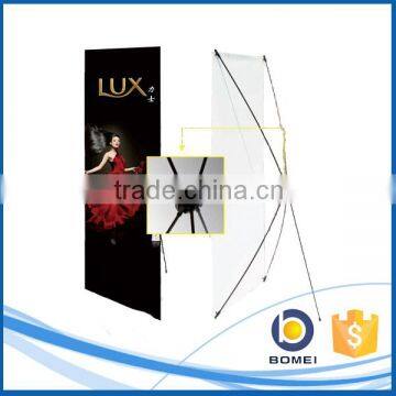 Portable economic x banner stand, aluminum 60*160 x banner, plastic x stand