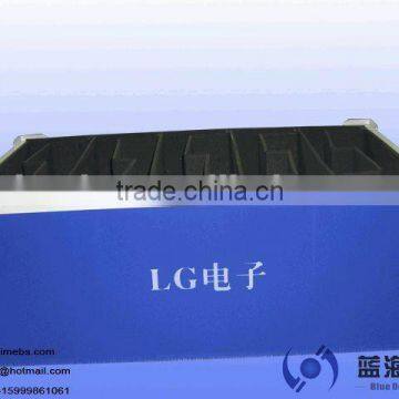 corrugated plastic container for electronic products