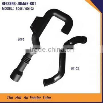 China supplier tractor part hose air feeder tube 6D95 6D102