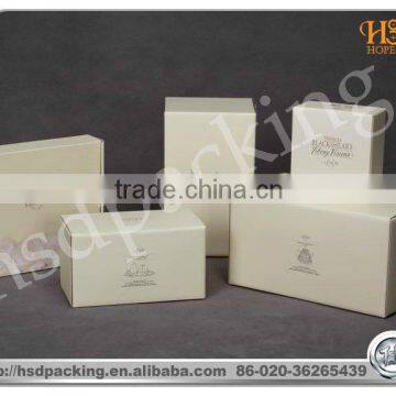 Guangzhou Simple Plain fancy white paper box,folding small paper box with custom logo printed