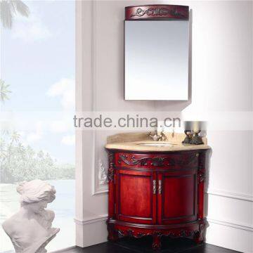 New manufacture furniture classical small corner bathroom vanity cabinet