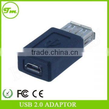 High Quality USB 2.0 AF to Micro USB Female Adapter