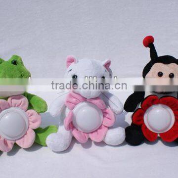 Plush animal with colour night light