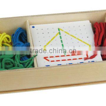 Montessori educational toys material for children lacing game