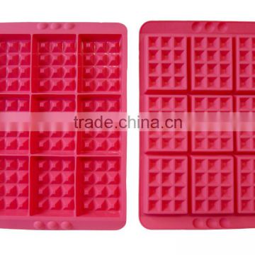 Hot Selling! heat resistant durable non-stick silicone oblong waffle slab mold