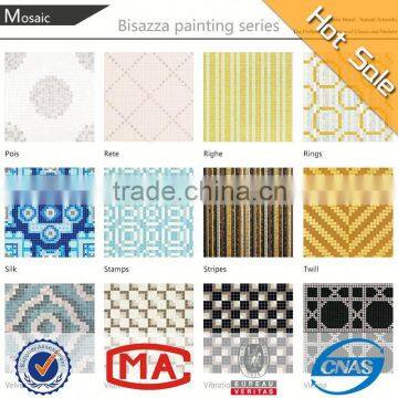 best selling luxury glass mosaic tiles decorative art mosaico gold leaf mosaic bathroom wall tiles hotel and home decor